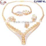 CJ1087 Gold Latest Italian Fashion Top High Quality Various Design Jewelry With Rhinestone Matching Dress for Party/wedding thumbnail-3