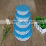 5 Pcs Reusable Round PP Plastic Containers, Plastic Bowl, Plastic Food Storage Box, Plastic Food Storage Container