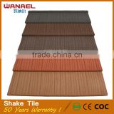 WANAEL Factory Selling Cheap Flat Synthetic Terracotta Shingle Villa Roof Tile