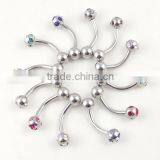 Crystal Body Jewelry Diamond Body Jewelry Diamond Eyebrow Ring thumbnail-1
