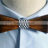 Handmade wood bow tie for free laser logo