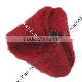 Handmade Woven Cloth Beads, Triangle, DarkRed, Size: About 27mm Long, 28mm Wide, 28mm Thick, Hole: 3mm(FIND-P010-1) thumbnail-1