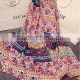 Hot Selling Floral Pattern Scarf Viscose Design Fashion Muslim Hijab Pashmina Autumn Popular Shawls /scarves thumbnail-2