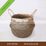 Folding Seagrass Basket, Laundry Basket, Seagrass Rice Basket Wholesale in Vietnam thumbnail-1