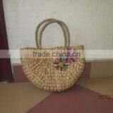Beautiful Water Hyacinth Handbag, Useful Water Hyacinth Bag With Handles, Attractive Looking, Good Price thumbnail-1