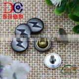 9MM Lightning Logo Metal Jeans Rivet for Leather Jacket Men thumbnail-1