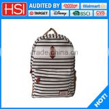 fabric black and white stripe printing women cotton backpack                        
                                                Quality Choice
