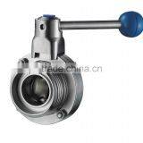 SS304 SMS Stainless Steel Sanitary Butterfly Valve thumbnail-3