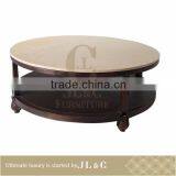 AT05-51 Hand Carving Feet Solid Wood Round Tea Table High-end Furniture Factory Price From China JL&C Furniture thumbnail-1