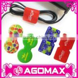 With private label novelty gift printed hook and loop cable wrap