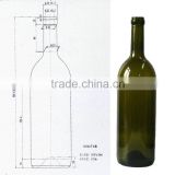 High quality 1500ml glass wine bottle with cork finish
