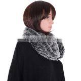Rex Rabbit Knitted Fur Scarf Winter Fur Scarf Hand Knit Fur Scarf KZ160045 Quality Choice thumbnail-4