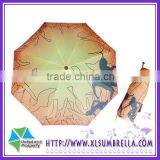 21''Plastic Handle Promotion 5 Folding Umbrella