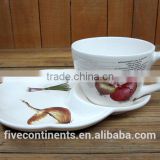 wholesale ceramic tea cups and saucers porcelain plates big tea saucers set