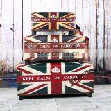 UK Flag Storage Ottoman Seating Box
