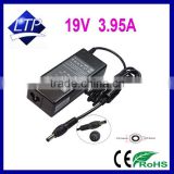 75W 19V 3.95A 5.5*2.5mm power supply for Toshiba satellite A60 A100 PA3715E-1AC3 adapter PA3468E-1AC3 laptop charger