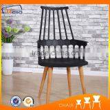 New Design Dining Room Plastic Chair With Wood Legs thumbnail-5