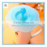2015 New Design 100% Food Grade Silicone Cup Lid, Colorful Silicone Spill-proof Cup Lids,anti-dust Silicone Bowl Covers