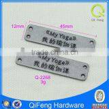 Q-2268 Welcome Light Gold Metal Label Custom Tag Plate thumbnail-3