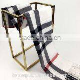 Winter Knitted Check Long Acrylic Scarf thumbnail-6