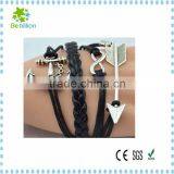 Promotional Elegant Infinity Bracelet Double Wing Bracelet ,silver&gold Plated Wax Infinity Bracelet as Gift thumbnail-6