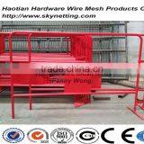 Red Powder Coating Crowd Control Barriers Temporary Fence With Reflactive Stripes for France Market thumbnail-3