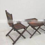Set of Table and Chair Made of Natural Bamboo thumbnail-4