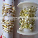Pearl on reel wire/craft wire with beads