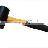 Rubber hammer with fiberglass handle