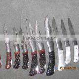 Brass Bolster Damascus Steel Folding Pocket Knife thumbnail-5