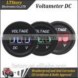 Car Moto Round Panel Digital Only Voltmeter thumbnail-2