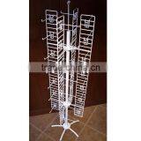 White 4 Sided Metal Floor Display Wall Spinner Rack thumbnail-2