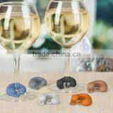 Wine Glass Marker Silicone Glass Drink Marker Cute Kitty Cat Style Track Your Wine thumbnail-6