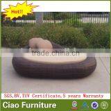 Outdoor Furniture Beach Side Sun Bed Waterproof Rattan Daybed thumbnail-1