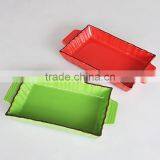 Ceramic Oval Shape Baking Dish With Solid Color thumbnail-2