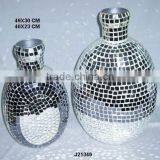 Iron Vase With Glass Mosaic thumbnail-1
