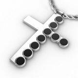 OEM / ODM Stainless Steel Pendant Black Cross Fashion thumbnail-3