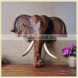 Modern Home Wall Decor Hanging Polyresin Elephant Head Figure Wholesale thumbnail-6
