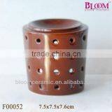 Brown Ceramic Handmade Oil Burner thumbnail-1