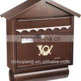 FQ-102 Modern Outdoor Cast Iron Mailbox Metal Steel Mailbox Iron Letterbox With 3 Colors Can Stand on Ground thumbnail-4