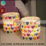 Mosaic Glass Candle Holder Wedding Reception Decorations