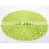 Green pp Round Placemat/tablemats for Dinner Sets/plastic Placemats