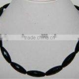 Faceted Loose Black Onyx Beads Necklace thumbnail-1