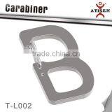 Lucky Alphabet Stainless Steel Carabiners Bushcraft Survival Keychain thumbnail-1