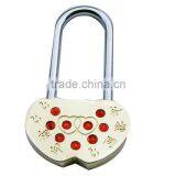 Heart Shape Zinc Alloy Padlock