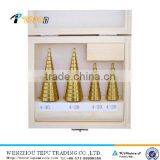 4 Pieces HSS Step Drill Set With Straight Flute thumbnail-1