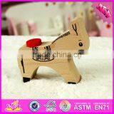 2016 New Design Baby Wooden Donkey Toy, Top Fashion Kids Wooden Donkey Toy, Educational Children Wooden Donkey Toy W01B028 thumbnail-3