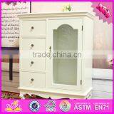 2016 Wholesale Bedroom Wooden White Bedside Cabinets W08H069 thumbnail-3