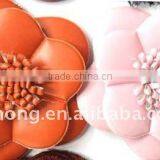 2015 New Fashion Leather Hair Flower/pink thumbnail-1