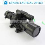 Compact 2.5-10X40 Riflescope Red Green Mil-Dot Reticle Attached Green Laser With Standard Weaver Rail Mount thumbnail-1
